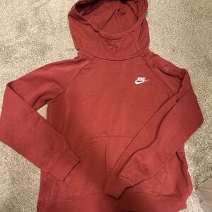 Nike Women's Cowl Neck Crimson Hoodie